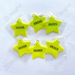 Reflective Keychain - Fluorescent Yellow Star Reflective Soft PVC Keychains